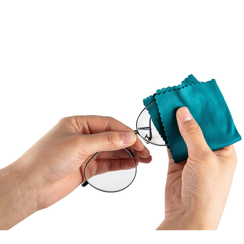 210gm Tissu de lunettes en microfibre de couleur personnalisée réutilisable pour lentilles de caméra